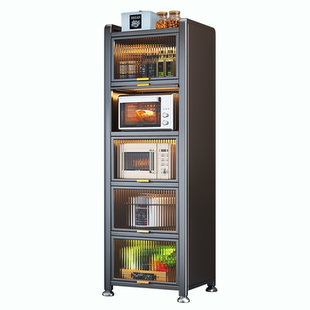厨房置物架靠墙一体夹缝橱柜多功能收纳柜储物柜家用落地碗架柜子