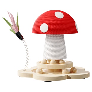 实木猫抓板剑麻磨爪耐磨不掉屑立式蘑菇猫抓柱自嗨解闷猫咪的玩具