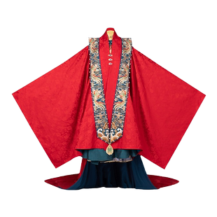 【重回汉唐X尚食同款婚服】 凤笙玉京明制汉服女凤冠霞帔重工婚服