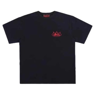 韩国badblood美式复古圆领黑色短袖上衣男女同款宽松休闲街头T恤