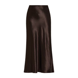 ZHUCHONGYUN2026夏新款极简流光缎面优雅垂感鱼尾半身裙