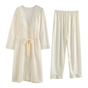 睡衣女春夏复古优雅性感宫廷长款睡袍雪纺纱新娘晨袍写真服高级感