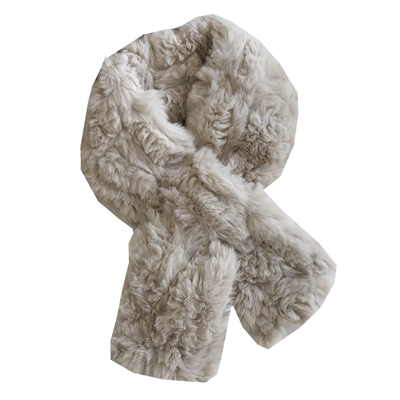 冬天毛绒韩版女交叉围脖围巾