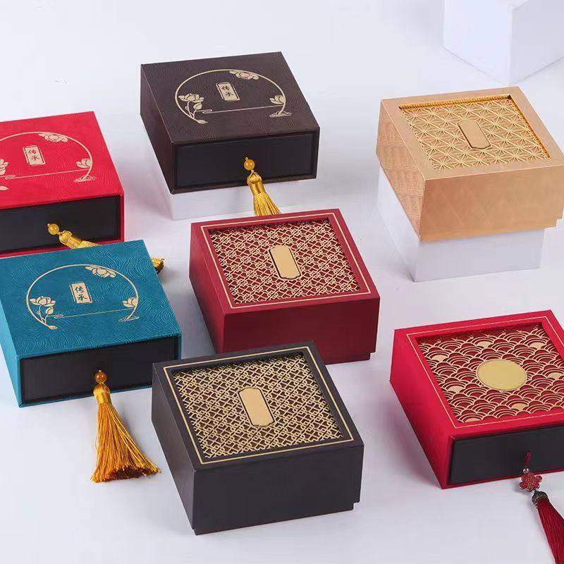 高档古法金手镯盒吊坠盒玉器文玩翡翠手串包装盒项链盒子礼品盒