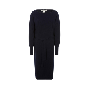 【折扣】INSPIRE STORIES羊毛针织长袖连衣裙腰带法式慵懒风长裙