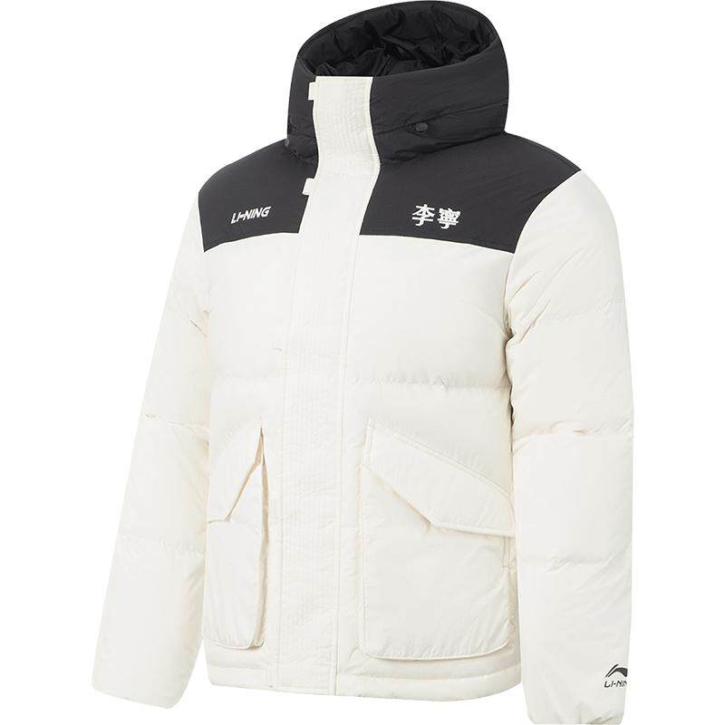 李宁火锅羽绒服情侣工装外套