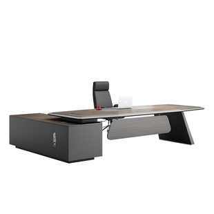 办公桌椅组合高档简约现代老板桌大班台烤漆轻奢经理室总裁桌大气