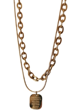 可以拆分两条钛钢个性女锁骨链