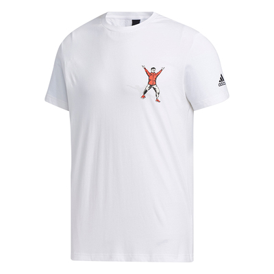 阿迪达斯男子印花运动短袖T恤