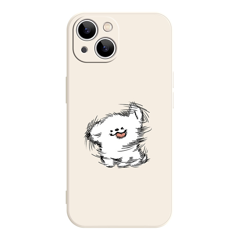 手绘小狗iPhone17苹果16promax华为mate70红米K80可爱p60小米15新款一加13适用vivoS30荣