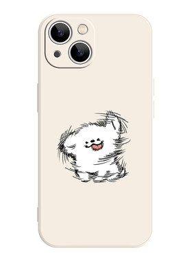 手绘小狗iPhone17苹果16promax华为mate70红米K80可爱p60小米15新款一加13适用vivoS30荣耀400oppo情侣手机壳