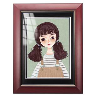 老人遗像定制作照片冲洗灵堂12寸16寸实木遗相框修图翻新挂墙换装