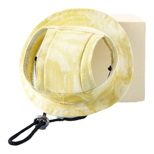 可爱露耳朵猫咪狗狗帽子夏季宠物防晒帽德文猫夏渔夫帽拍照遮阳帽