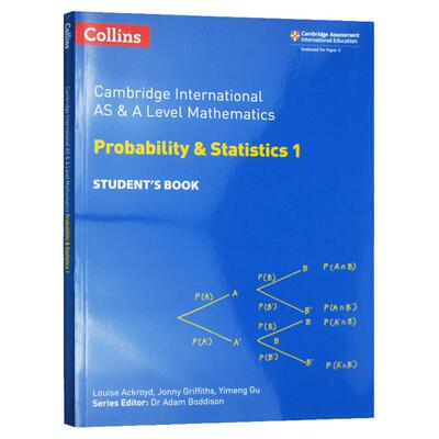 柯林斯剑桥国际统计数学1 教材学生用书 英文原版 Collins AS and A Level Mathematics Probability Statistics 1 英文版考试书籍