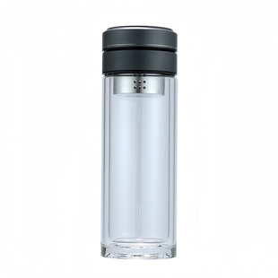 高端茶水分离杯加厚高硼硅双层玻璃杯过滤茶仓盖泡茶杯便捷水杯子