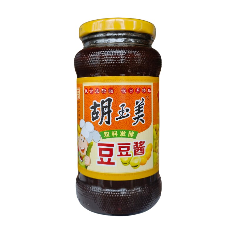正宗安庆胡玉美豆豆酱480g蚕豆黄豆双料酱拌面烧菜调味蚕豆酱黑酱