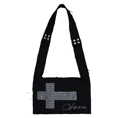 SETUPEXE韩国设计师品牌y2k十字架斜挎大容量腋下包手提包百搭