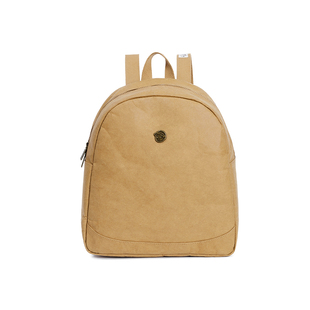 FINERWORLD可水洗牛皮纸双肩包弧形男女通勤休闲轻便书包潮小背包