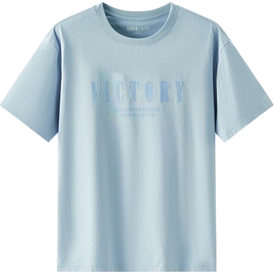 森马针织内搭基础印花短袖T恤男