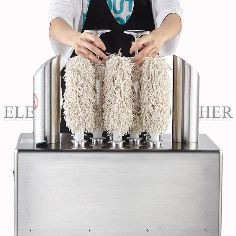 拉普蒂尼跨境热销电动红酒擦杯机酒店8头擦杯小机器家用厂家直营