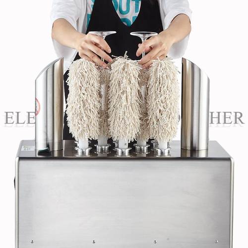 拉普蒂尼跨境热销电动红酒擦杯机酒店8头擦杯小机器家用厂家直营