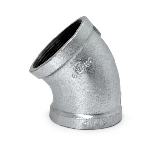 镀锌弯头45度50管32水管4分接头40内丝6铸铁1寸钢管20六25铁2直弯