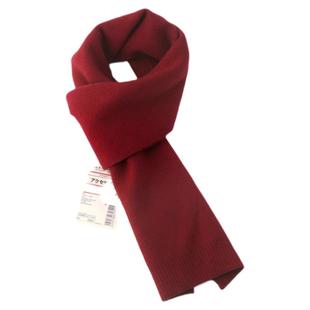 羊毛围巾冬季纯色女士男式羊绒围脖酒红色年会本命2025新款高级感