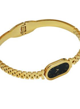 简约原创设计金色椭圆形手镯