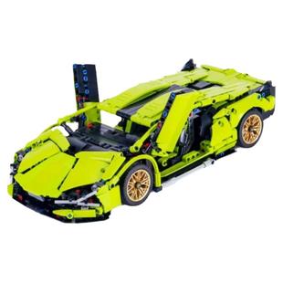 兰博基尼布加迪遥控车机械组保时捷跑车拼装玩具适用乐高积木礼物
