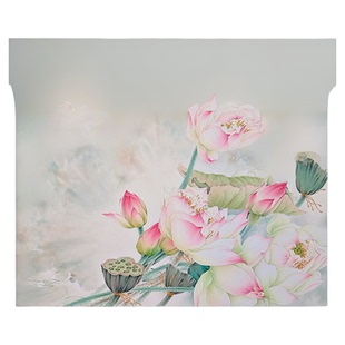 工笔画底稿白描画稿荷花白描底稿临摹手勾可直接上色工笔白描底稿