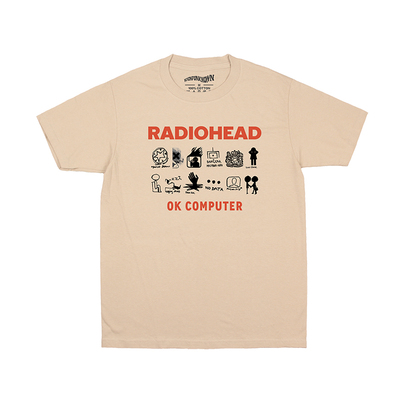 Radiohead摇滚乐队透气印花短袖T