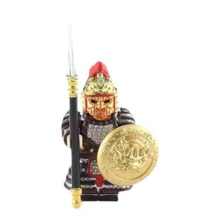 中国古代积木人仔大唐玄甲军铠甲骑兵铁浮屠重甲战马儿童男孩拼装