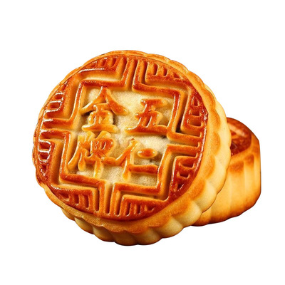 胖传统五仁月饼黑芝麻月饼广式