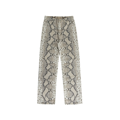 DUE E CHEN Diamond Denim 蛇纹烫钻直筒牛仔裤 ｜四季可穿