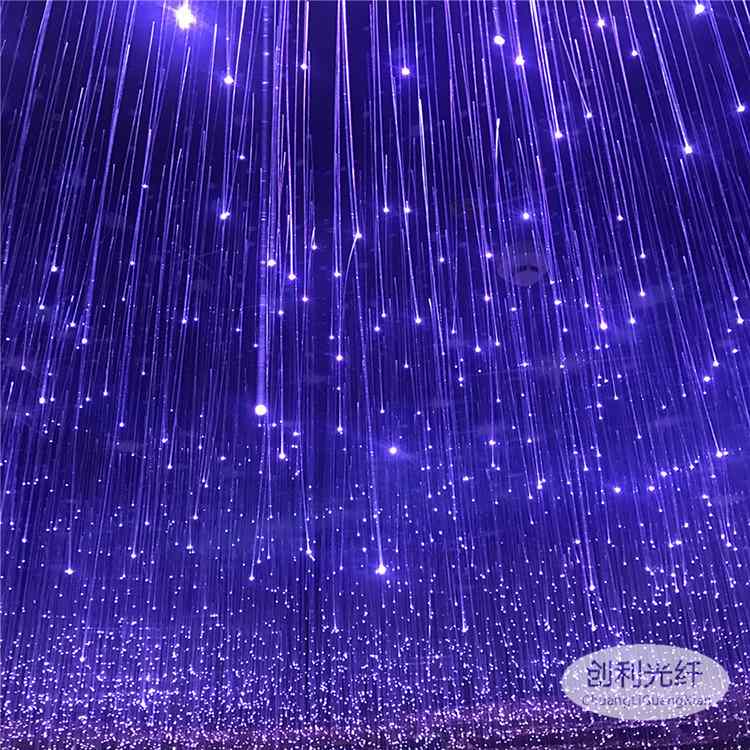 网红餐厅星空走廊光纤吊灯乱草星空顶满天星酒吧LED光纤灯纤维灯