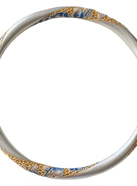 燕归忘山河国风足银百搭手镯女