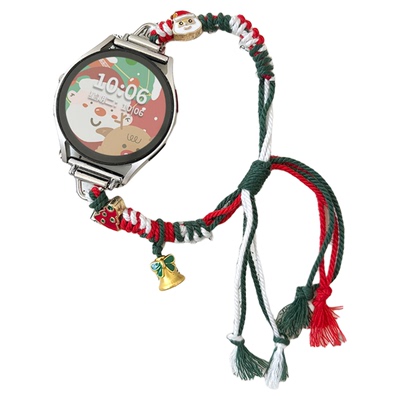 适用三星watch7表带WATCH8圣诞节Ultra2拉绳式智能手表watch6class腕带JY男女款watch5pro秋冬季专用配件