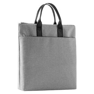 杰利 5228 竖款办公拉链袋公文包帆布文件袋拉链资料档案收纳袋a4手提会议袋加厚防水牛津布会议包定制培训包