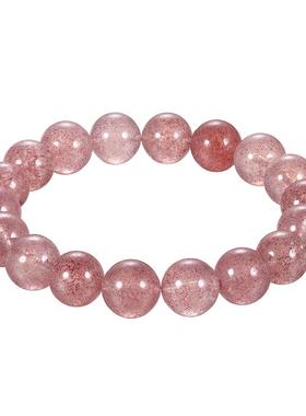 zeroline草莓晶水晶手串女