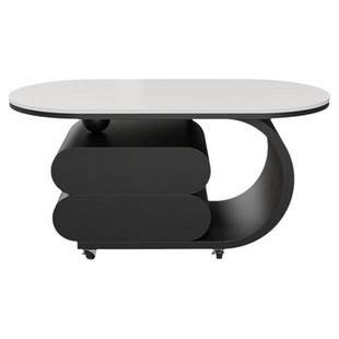 客厅家用2026新款茶几高端茶桌小户型轻奢创意可移动椭圆形小茶几