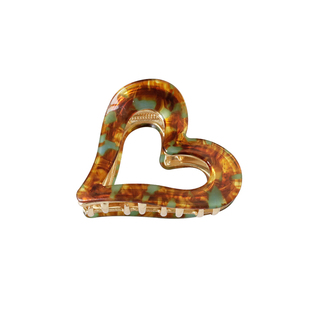 韩国甜酷爱心金属抓夹女中号半扎发鲨鱼夹高级感镂空发卡发夹头饰