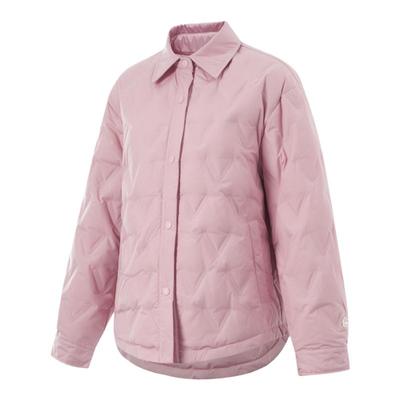 李宁正品运动时尚系列女子防泼水轻盈保暖翻领休闲羽绒服AYMU230