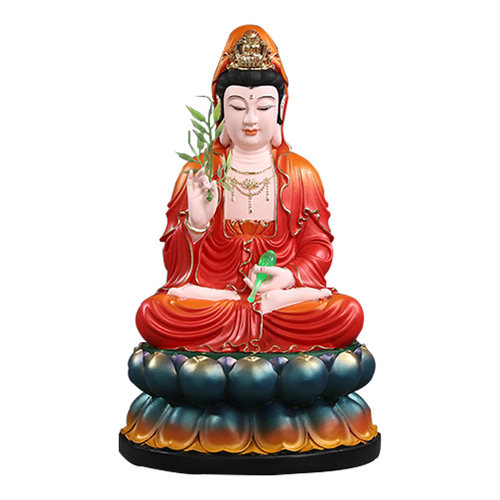 工厂直销佛像佛堂用品树脂玻璃钢观音菩萨锻彩观世音菩萨观音