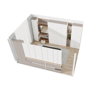 全友全屋定制衣帽间卧室家用一门到顶整体衣柜收纳柜主卧家具定做