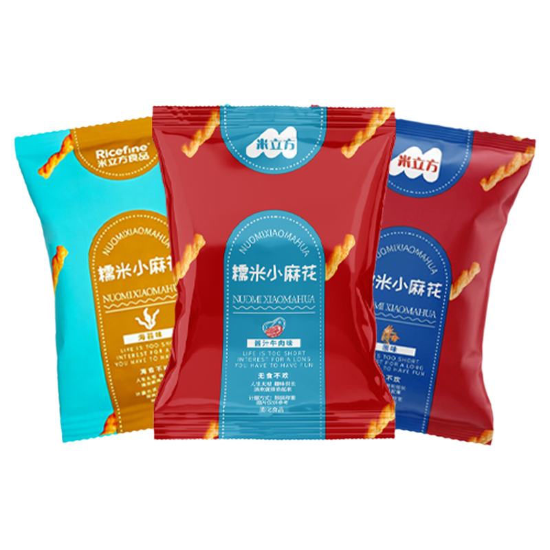 米立方糯米小麻花多口味零食整箱