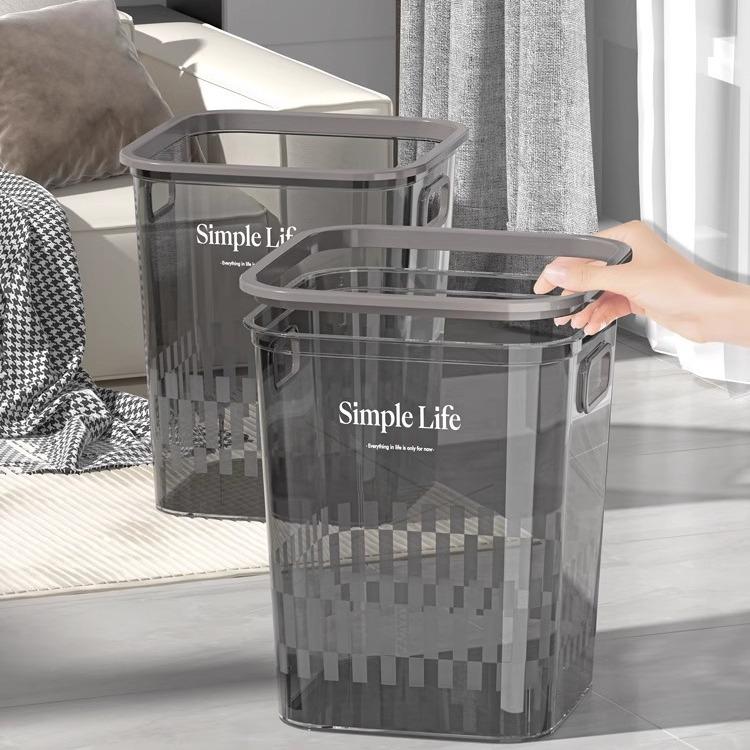 大号环卫厕所塑料篓无盖垃圾桶户外酒店透明批发桌面分类家用厨房