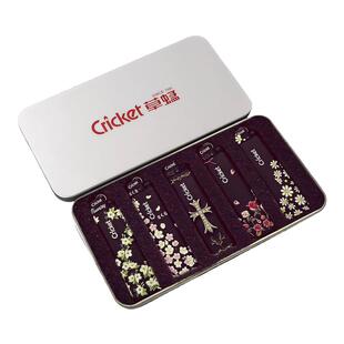 黑色草蜢cricket打火机+花语贴纸创意礼物送男友女生高级感礼物潮