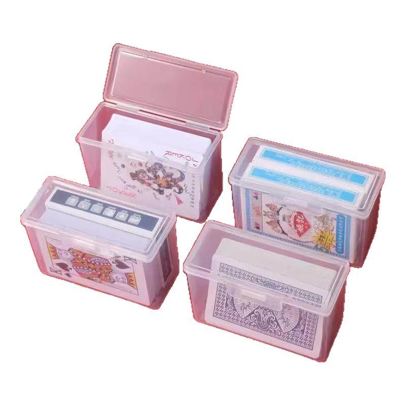 加厚透明长方形扑克牌收纳盒