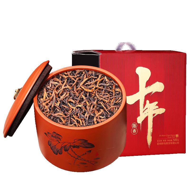 新益号十年老班章宫廷金芽散茶
