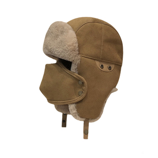 大头围护耳雷锋帽加绒加厚保暖防寒防风飞行帽棉帽东北户外滑雪